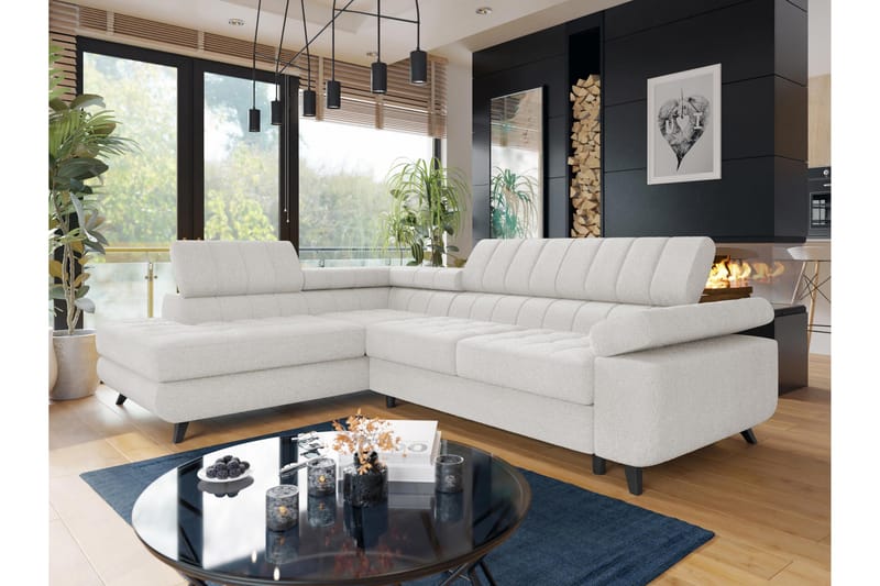 Amshyttan Sofa med Chaiselong 3-personers - Hvid - Møbler - Sofaer - Sofa med chaiselong