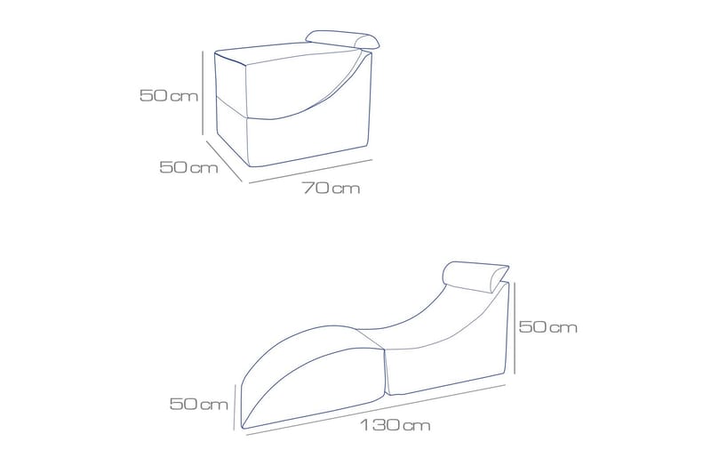 Antigua Daybed med Ryglæn 50 cm - Antracit - Møbler - Sofaer - Daybed