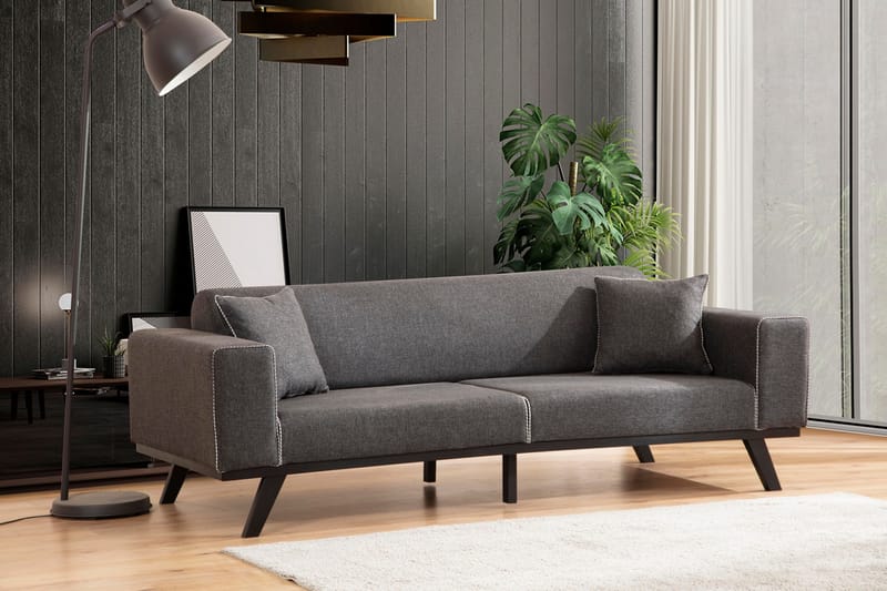 Arioch 4-personers Sovesofa - Antracit - Møbler - Sofaer - Sovesofaer