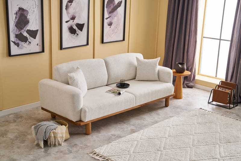 Arman 3-personers Sofa - Creme - Møbler - Sofaer - 3 personers sofa