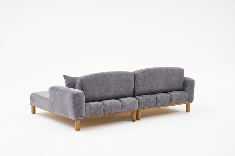 Arman 4-personers Sofa med Chaiselong - Grå - Møbler - Sofaer - Sofa med chaiselong