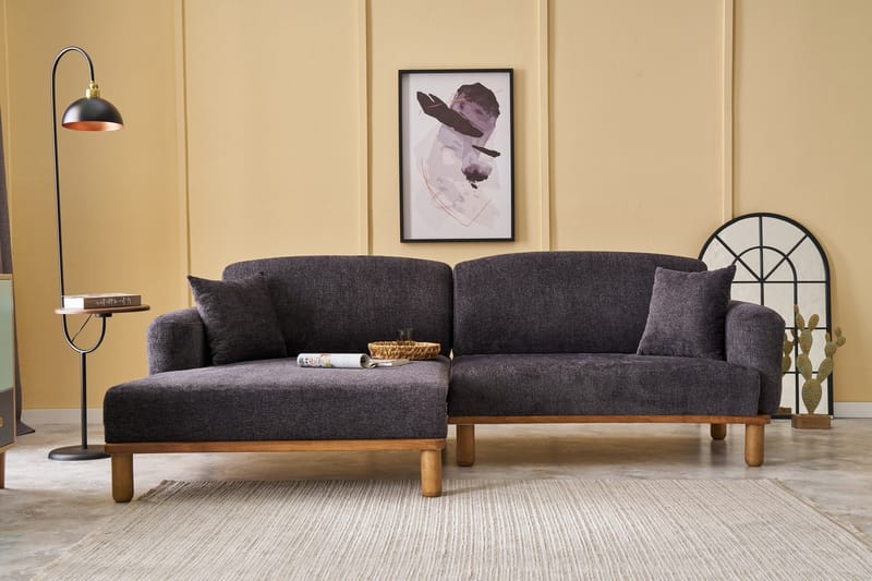 Arman 4-personers Sofa med Chaiselong - Antracit - Møbler - Sofaer - Sofa med chaiselong