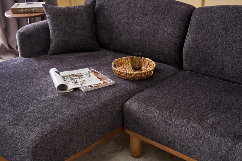 Arman 4-personers Sofa med Chaiselong - Antracit - Møbler - Sofaer - Sofa med chaiselong