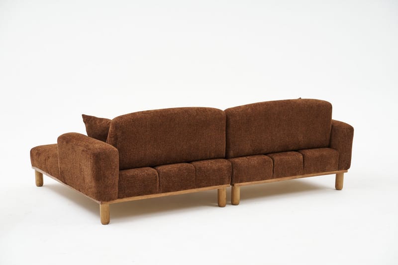 Arman 4-personers Sofa med Chaiselong - Brun - Møbler - Sofaer - Sofa med chaiselong