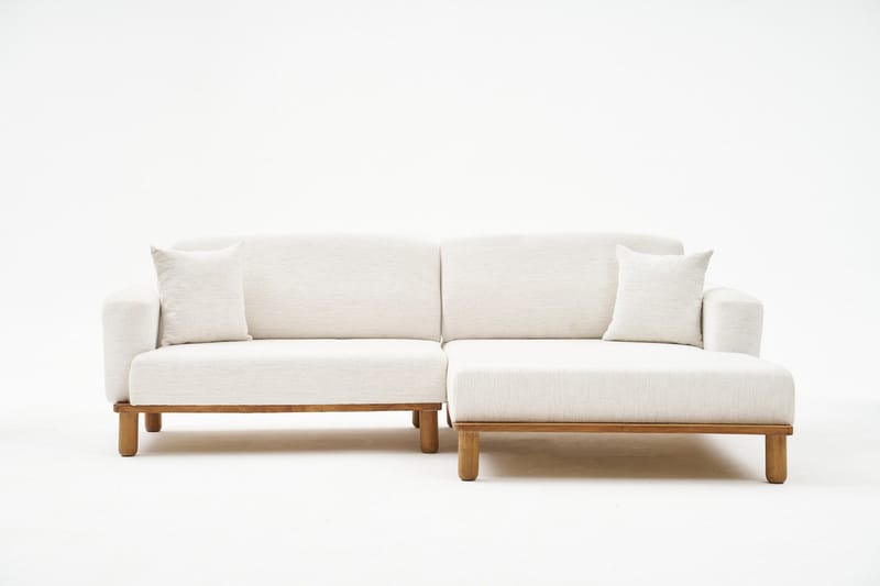 Arman 4-personers Sofa med Chaiselong - Creme - Møbler - Sofaer - Sofa med chaiselong