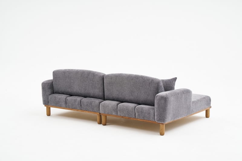 Arman 4-personers Sofa med Chaiselong - Grå - Møbler - Sofaer - Sofa med chaiselong