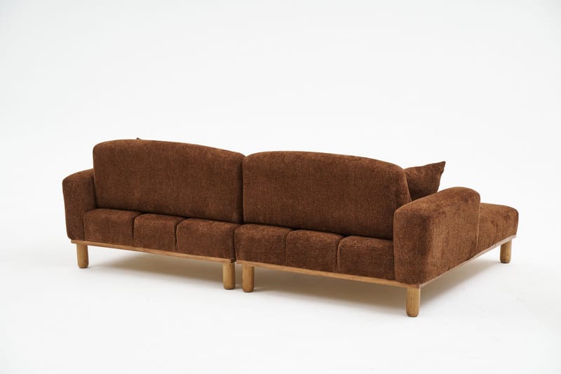 Arman 4-personers Sofa med Chaiselong - Brun - Møbler - Sofaer - Sofa med chaiselong