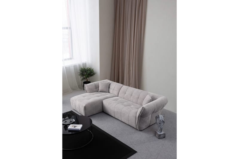 Azzo 4-personers Sofa med Chaiselong - Lysegrå - Møbler - Sofaer - Sofa med chaiselong