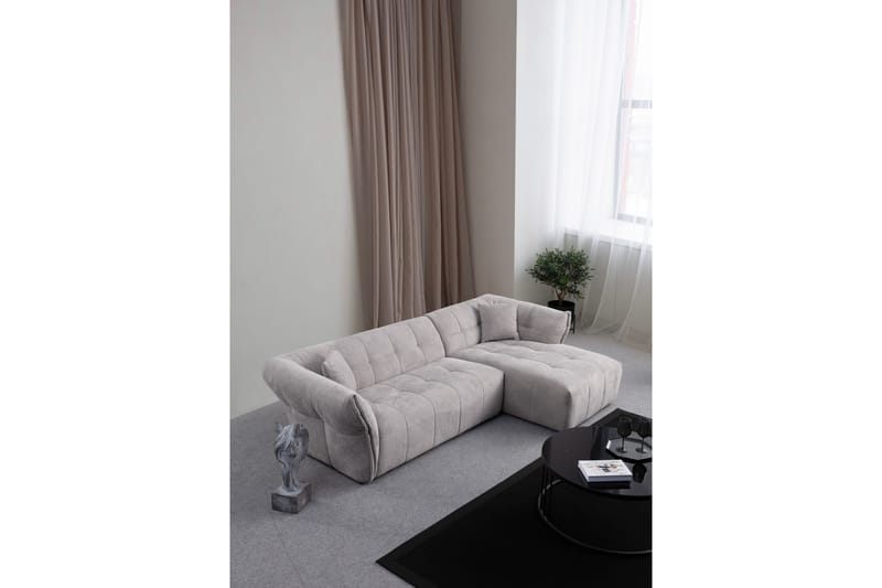 Azzo 4-personers Sofa med Chaiselong - Lysegrå - Møbler - Sofaer - Sofa med chaiselong