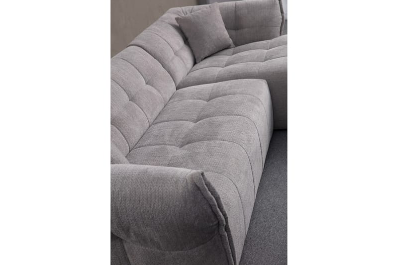 Azzo 4-personers Sofa med Chaiselong - Lysegrå - Møbler - Sofaer - Sofa med chaiselong