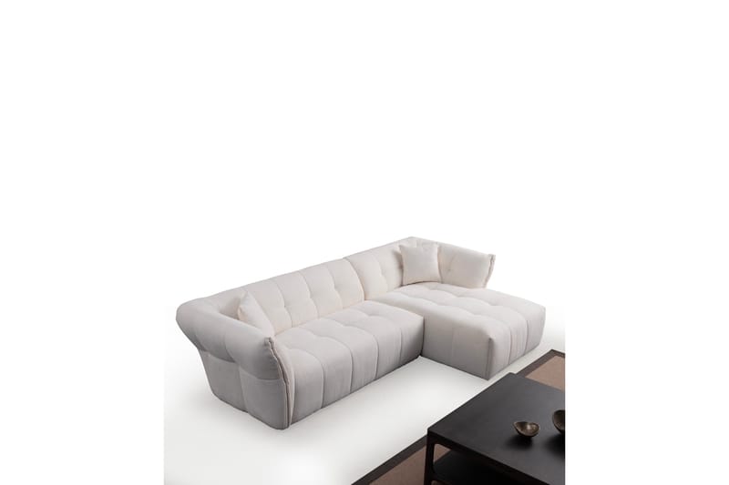 Azzo 4-personers Sofa med Chaiselong - Hvid - Møbler - Sofaer - Sofa med chaiselong