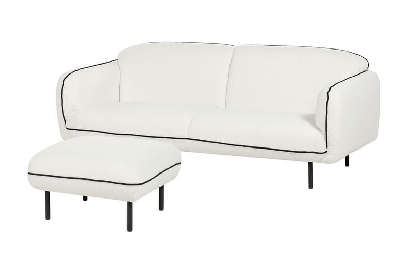 Balint Sofa 3-personers - Hvid/Sort - Møbler - Sofaer - 3 personers sofa