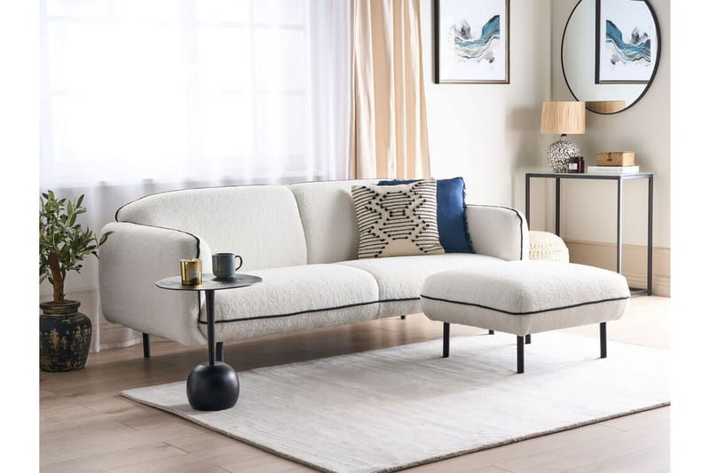 Balint Sofa 3-personers - Hvid/Sort - Møbler - Sofaer - 3 personers sofa