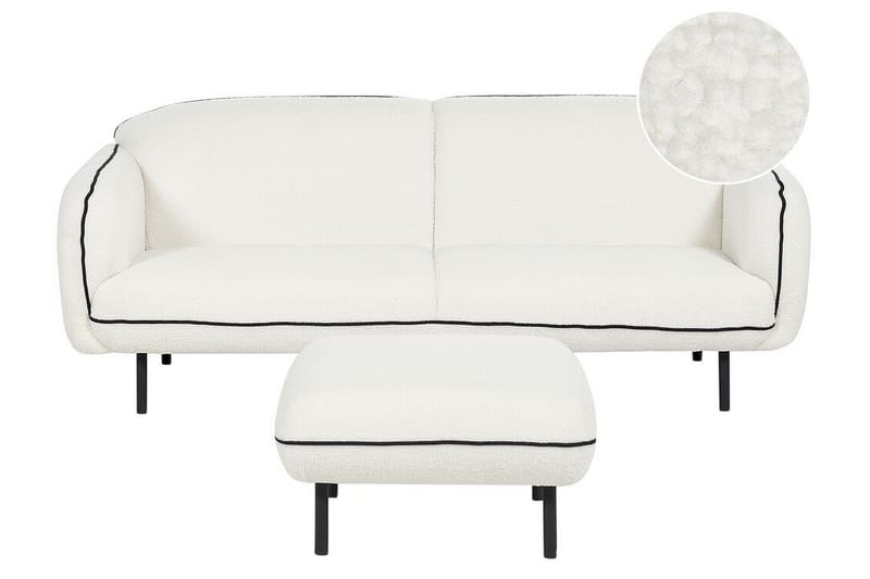 Balint Sofa 3-personers - Hvid/Sort - Møbler - Sofaer - 3 personers sofa