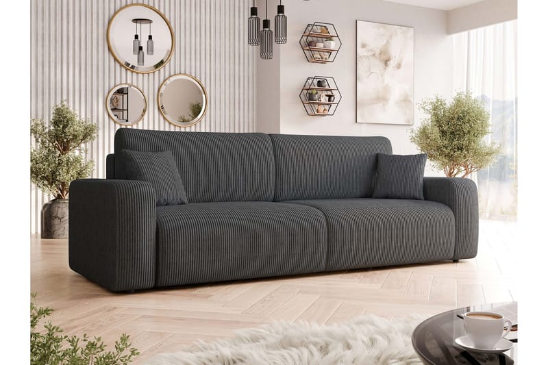 Barile Sofa 3-seter - Mørk grå - Møbler - Sofaer - 3 personers sofa