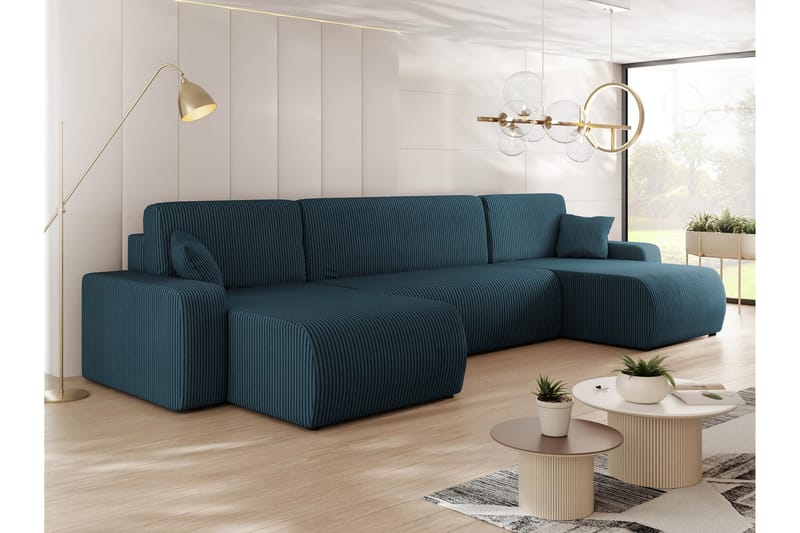 Barile Sofa Dobbeltdivan 4-personers - Blå - Møbler - Sofaer - U Sofa