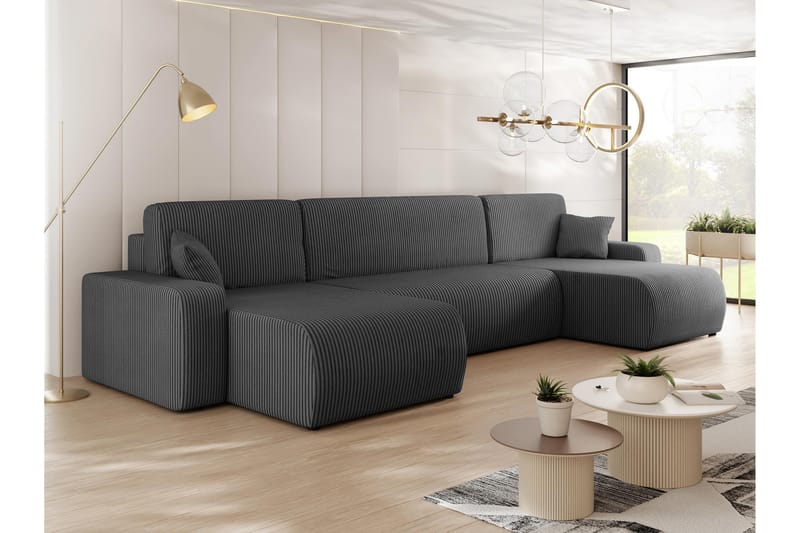 Barile Sofa Dobbeltdivan 4-personers - Grå - Møbler - Sofaer - U Sofa