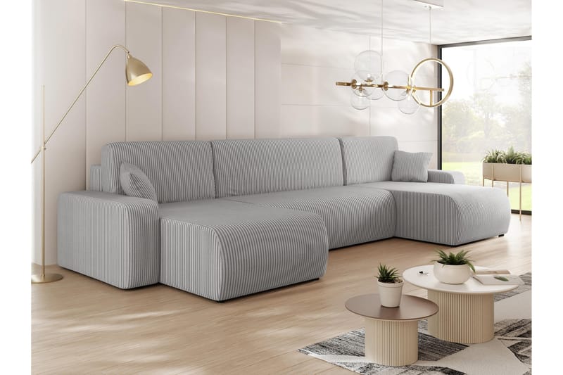 Barile Sofa Dobbeltdivan 4-personers - Lys grå - Møbler - Sofaer - U Sofa