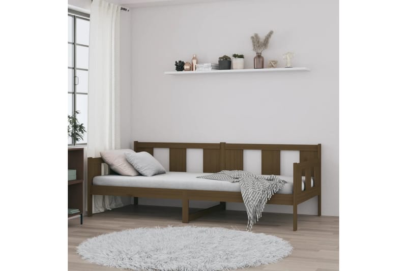 beBasic daybed 90x190 cm massivt fyrretræ gyldenbrun - Brun - Møbler - Sofaer - Daybed