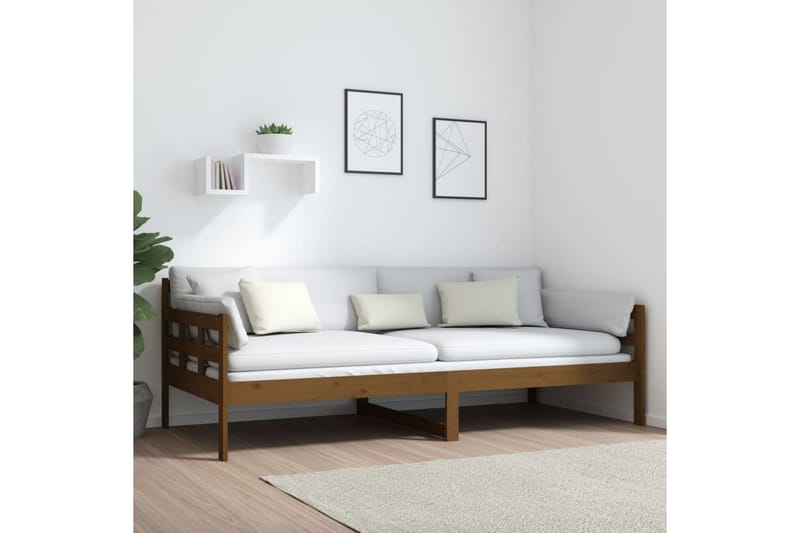 beBasic daybed 90x200 cm massivt fyrretræ gyldenbrun - Brun - Møbler - Sofaer - Daybed