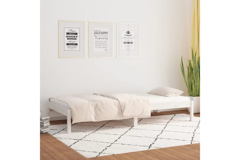 beBasic daybed 90x200 cm massivt fyrretræ hvid - Hvid - Møbler - Sofaer - Daybed