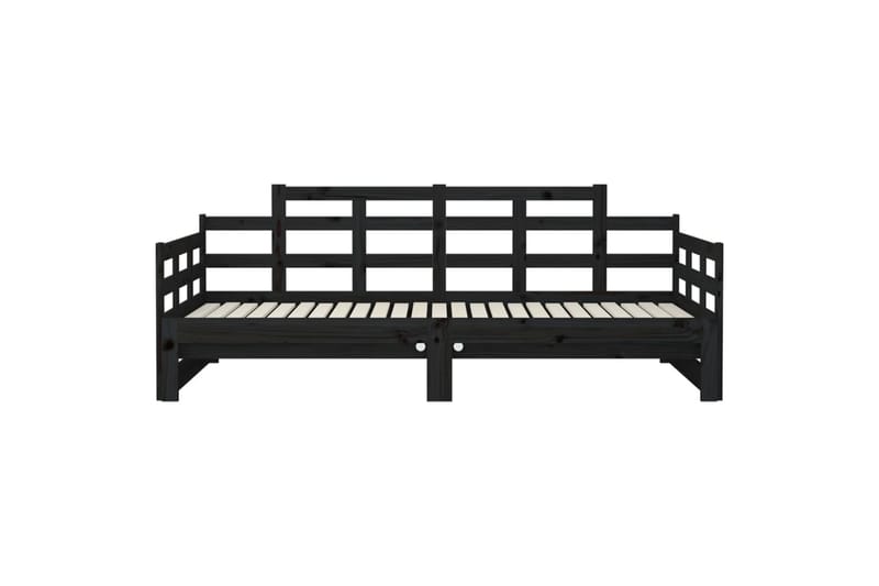 beBasic daybed med udtræk 2x(80x200) cm massivt fyrretræ sort - Sort - Møbler - Sofaer - Sovesofaer