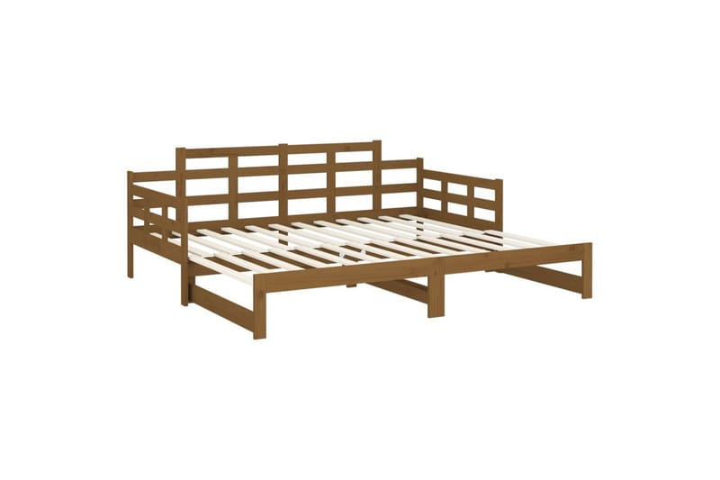 beBasic daybed med udtræk 2x(90x190) cm massivt fyrretræ gyldenbrun - Brun - Møbler - Sofaer - Sovesofaer