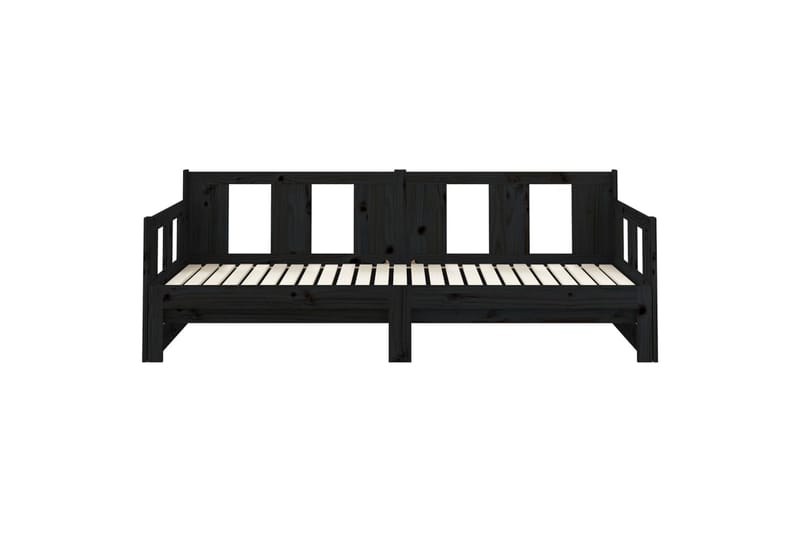 beBasic daybed med udtræk 2x(90x190) cm massivt fyrretræ sort - Sort - Møbler - Sofaer - Sovesofaer