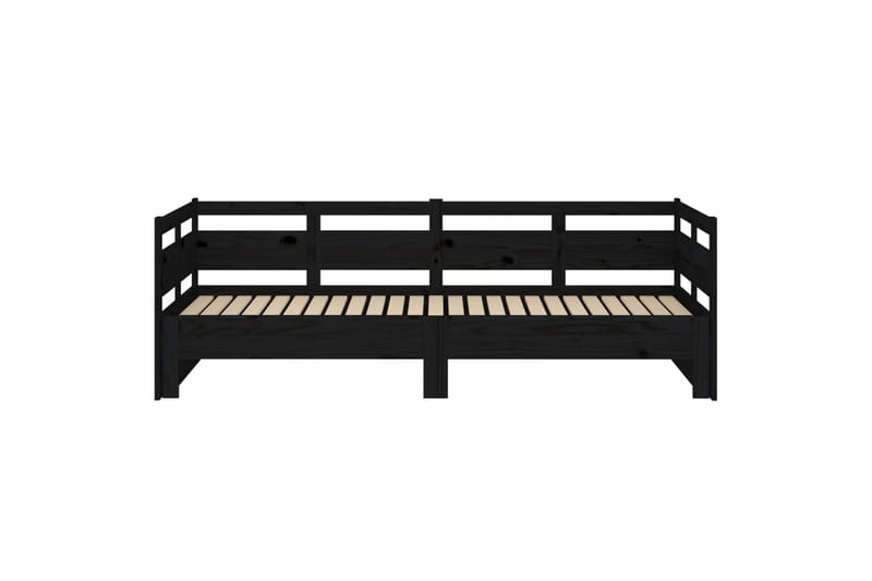 beBasic daybed med udtræk 2x(90x190) cm massivt fyrretræ sort - Sort - Møbler - Sofaer - Sovesofaer