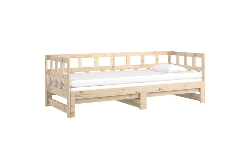 beBasic daybed med udtræk 2x(90x200) cm massivt fyrretræ - Brun - Sovesofaer