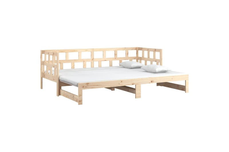 beBasic daybed med udtræk 2x(90x200) cm massivt fyrretræ - Brun - Sovesofaer