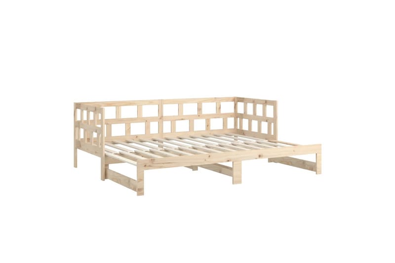 beBasic daybed med udtræk 2x(90x200) cm massivt fyrretræ - Brun - Sovesofaer