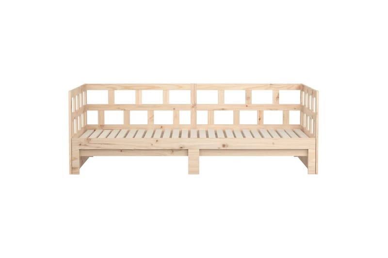 beBasic daybed med udtræk 2x(90x200) cm massivt fyrretræ - Brun - Sovesofaer