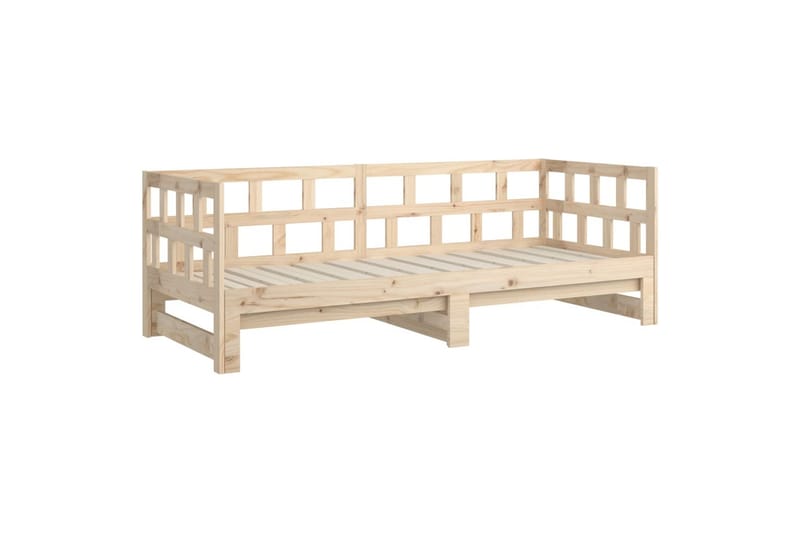 beBasic daybed med udtræk 2x(90x200) cm massivt fyrretræ - Brun - Sovesofaer