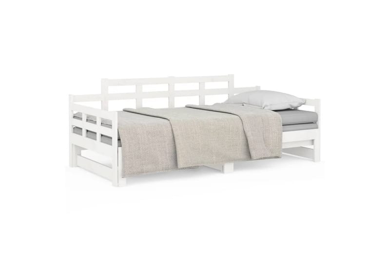 beBasic daybed med udtræk 2x(90x200) cm massivt fyrretræ hvid - Hvid - Møbler - Sofaer - Sovesofaer