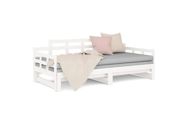 beBasic daybed med udtræk 2x(90x200) cm massivt fyrretræ hvid - Hvid - Møbler - Sofaer - Sovesofaer