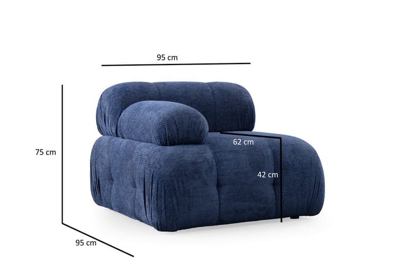 Bengul Sofa 3-personers - Blå - Møbler - Sofaer - 3 personers sofa