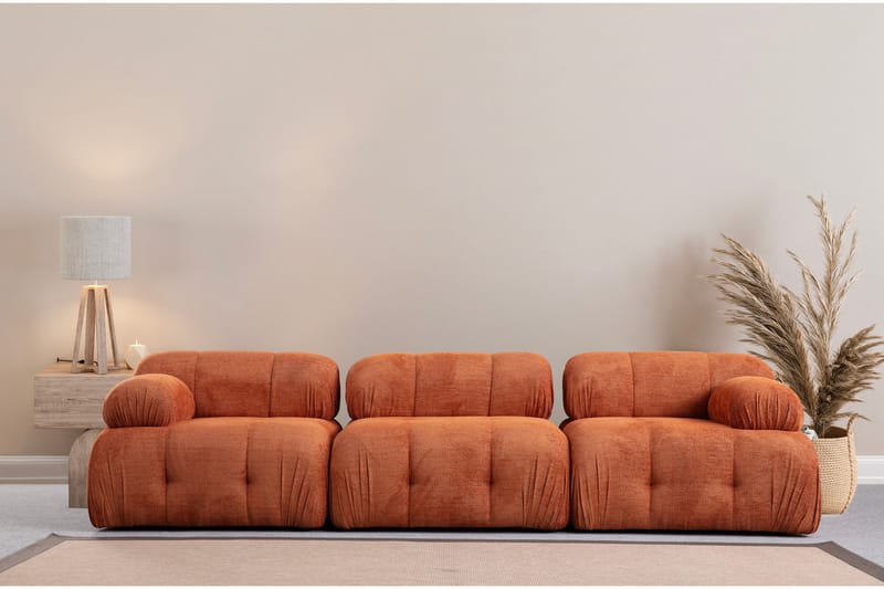 Bengul Sofa 3-personers - Orange - Møbler - Sofaer - 3 personers sofa