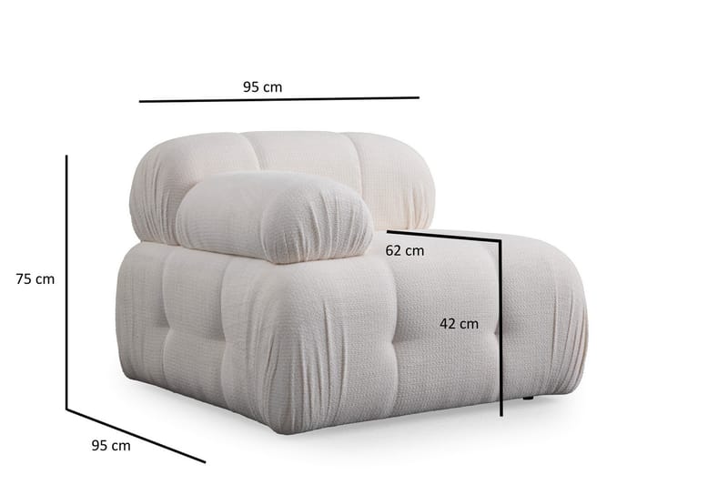 Bengul Sofa med Chaiselong 2-personers - Hvid - Møbler - Sofaer - Sofa med chaiselong