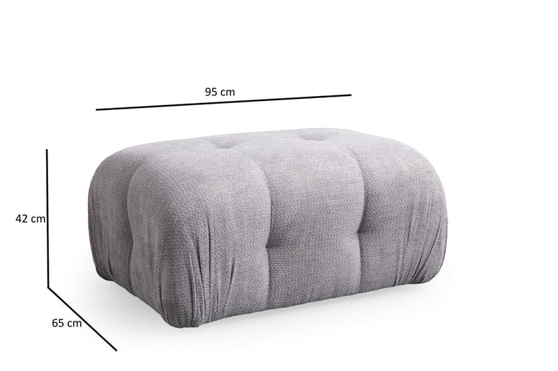 Bengul Sofa med Chaiselong 2-personers - Lys grå - Møbler - Sofaer - Sofa med chaiselong