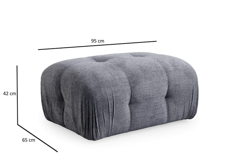 Bengul Sofa med Chaiselong 2-personers - Grå - Møbler - Sofaer - Sofa med chaiselong