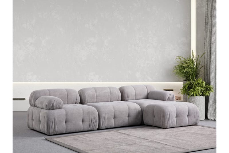 Bengul Sofa med Chaiselong 3-personers - Lys grå - Møbler - Sofaer - Sofa med chaiselong