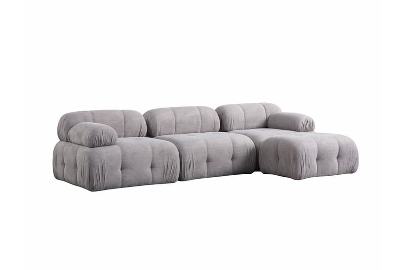 Bengul Sofa med Chaiselong 3-personers - Lys grå - Møbler - Sofaer - Sofa med chaiselong