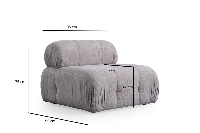 Bengul Sofa med Chaiselong 3-personers - Lys grå - Møbler - Sofaer - Sofa med chaiselong