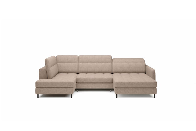 Berrto Sofa med Divan og Chaiselong 5-Pers. - Beige - Møbler - Sofaer - U Sofa