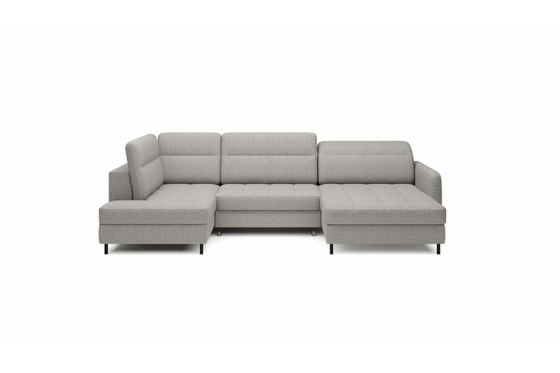 Berrto Sofa med Divan og Chaiselong 5-Pers. - Grå - Møbler - Sofaer - U Sofa