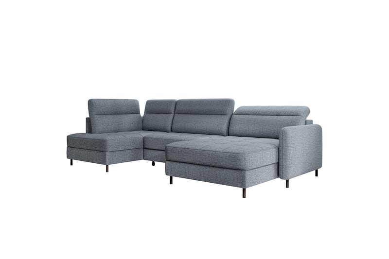 Berrto Sofa med Divan og Chaiselong 5-Pers. - Grå - Møbler - Sofaer - U Sofa