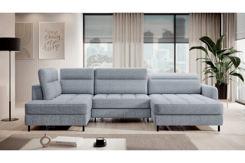 Berrto Sofa med Divan og Chaiselong 5-Pers. - Grå - Møbler - Sofaer - U Sofa