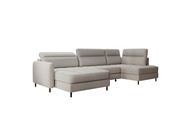 Berrto Sofa med Divan og Chaiselong 5-Pers. - Beige - Møbler - Sofaer - U Sofa