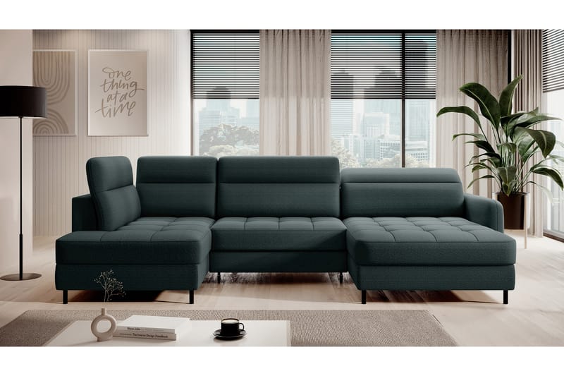 Berrto Sofa med Divan og Chaiselong 5-Pers. - Grøn - Møbler - Sofaer - U Sofa